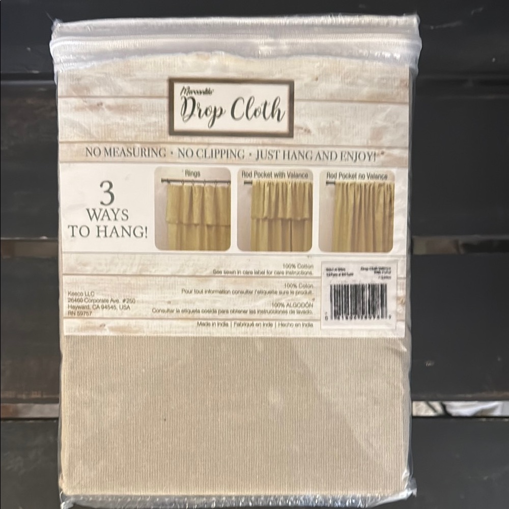 Drop Cloth Curtain in Beige 4 panels total, price listed per panel.